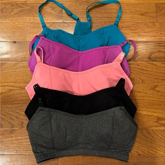 Motherhood Nursing & Sleep Bras — Teal, Purple, Pink, Black, Gray (5-Pack) - Picture 1 of 3